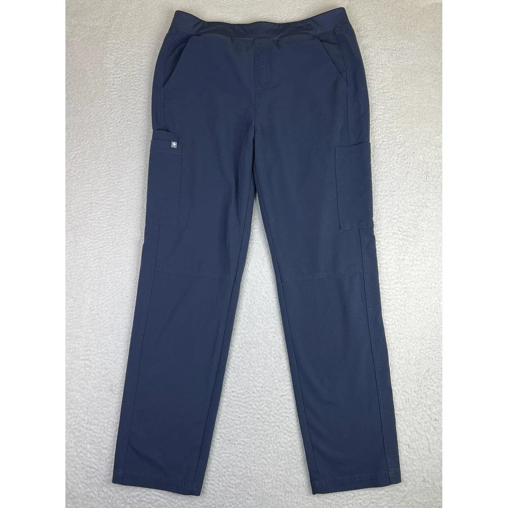 FIGS Technical Collection Scrub Pants Mens Large Blue Cargo Pockets Medical